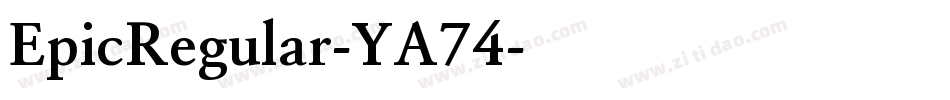 EpicRegular-YA74字体转换