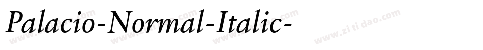 Palacio-Normal-Italic字体转换