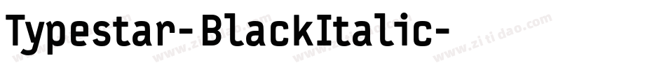 Typestar-BlackItalic字体转换