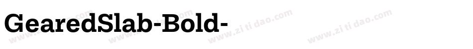 GearedSlab-Bold字体转换