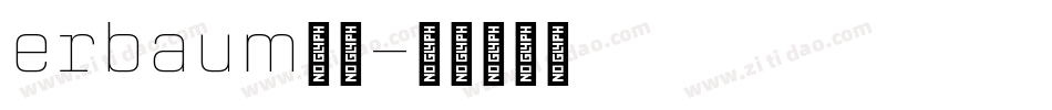 erbaum字体字体转换