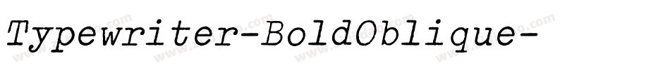 Typewriter-BoldOblique字体转换