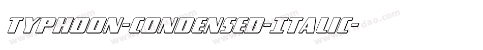 Typhoon-Condensed-Italic字体转换