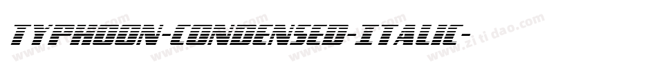 Typhoon-Condensed-Italic字体转换