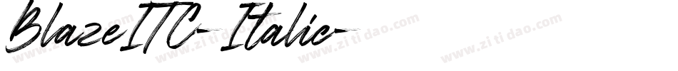 BlazeITC-Italic字体转换