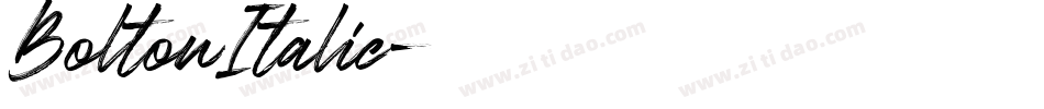 BoltonItalic字体转换