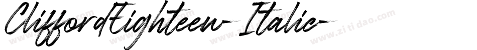 CliffordEighteen-Italic字体转换