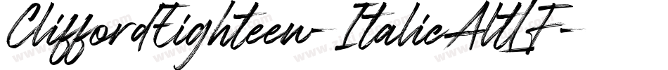 CliffordEighteen-ItalicAltLF字体转换