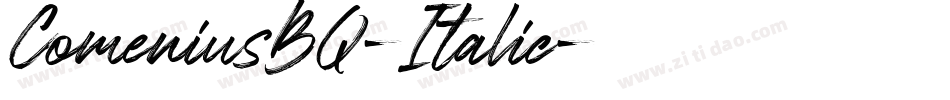 ComeniusBQ-Italic字体转换