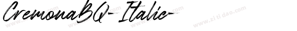 CremonaBQ-Italic字体转换