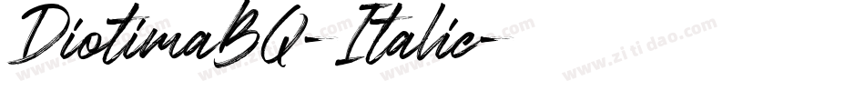 DiotimaBQ-Italic字体转换