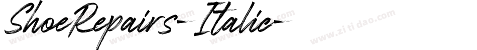 ShoeRepairs-Italic字体转换