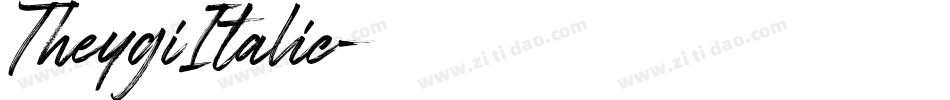 TheygiItalic字体转换