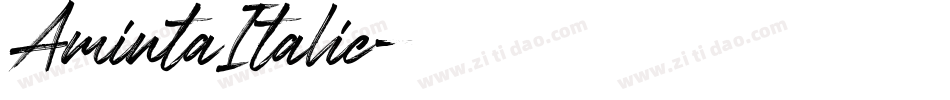 AmintaItalic字体转换