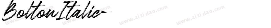 BoltonItalic字体转换