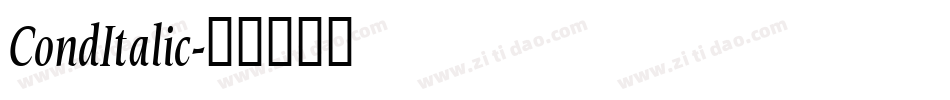 CondItalic字体转换