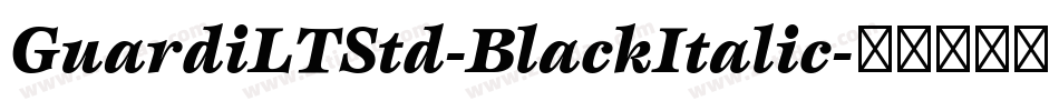 GuardiLTStd-BlackItalic字体转换