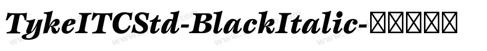 TykeITCStd-BlackItalic字体转换