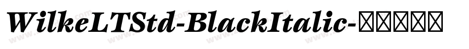 WilkeLTStd-BlackItalic字体转换