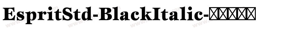 EspritStd-BlackItalic字体转换