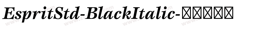 EspritStd-BlackItalic字体转换