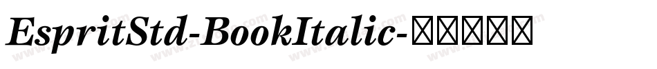EspritStd-BookItalic字体转换