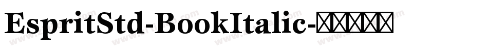 EspritStd-BookItalic字体转换