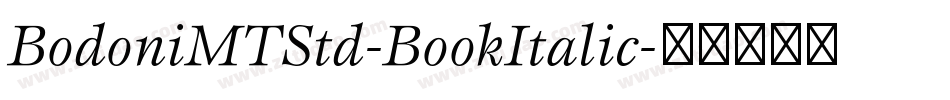 BodoniMTStd-BookItalic字体转换