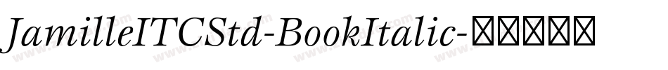 JamilleITCStd-BookItalic字体转换