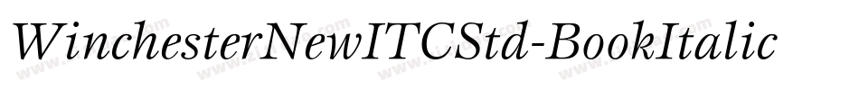 WinchesterNewITCStd-BookItalic字体转换