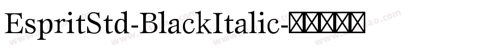 EspritStd-BlackItalic字体转换