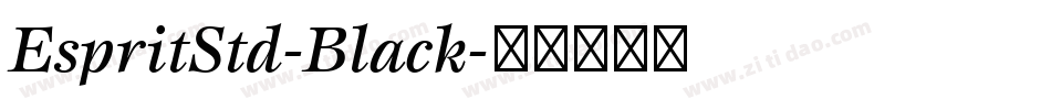 EspritStd-Black字体转换