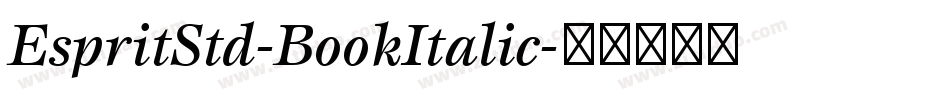 EspritStd-BookItalic字体转换