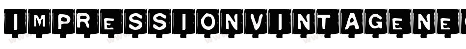 ImpressionVintageNegative字体转换