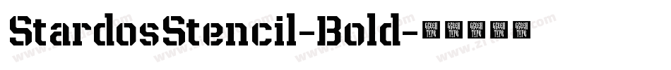 StardosStencil-Bold字体转换