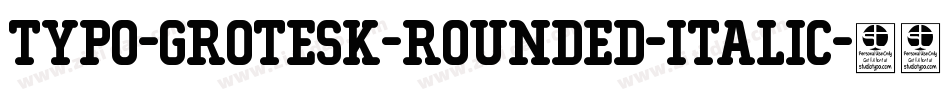 Typo-Grotesk-Rounded-Italic字体转换