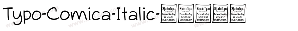 Typo-Comica-Italic字体转换