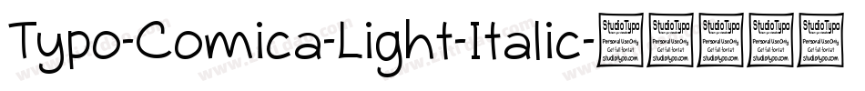 Typo-Comica-Light-Italic字体转换