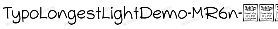 TypoLongestLightDemo-MR6n字体转换