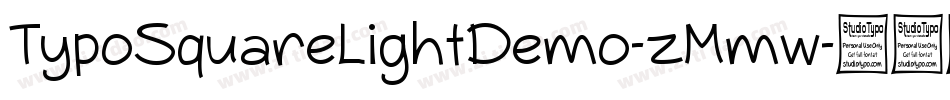 TypoSquareLightDemo-zMmw字体转换