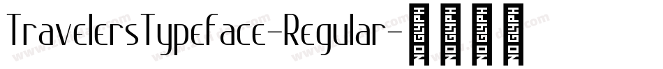 TravelersTypeface-Regular字体转换