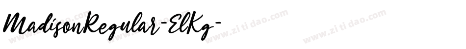 MadisonRegular-ElKg字体转换
