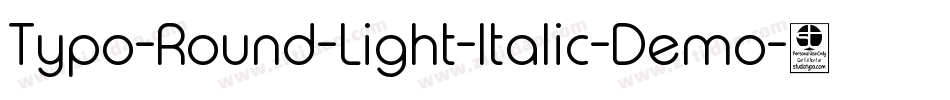 Typo-Round-Light-Italic-Demo字体转换