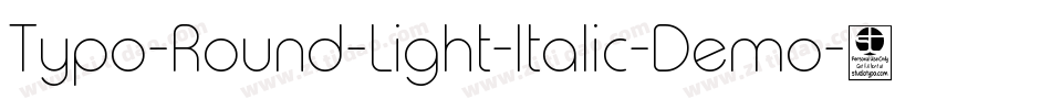 Typo-Round-Light-Italic-Demo字体转换