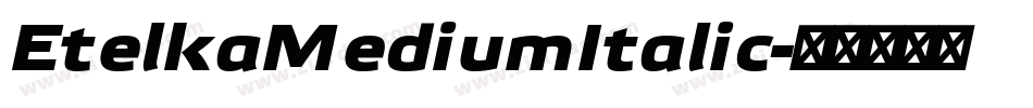 EtelkaMediumItalic字体转换