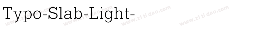 Typo-Slab-Light字体转换