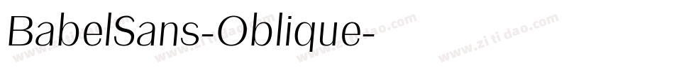 BabelSans-Oblique字体转换