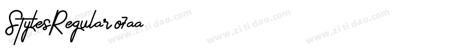 StylesRegular-o7aa字体转换
