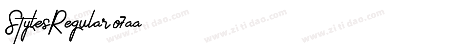 StylesRegular-o7aa字体转换