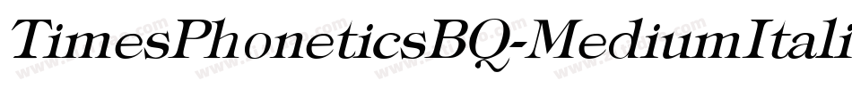TimesPhoneticsBQ-MediumItalic字体转换